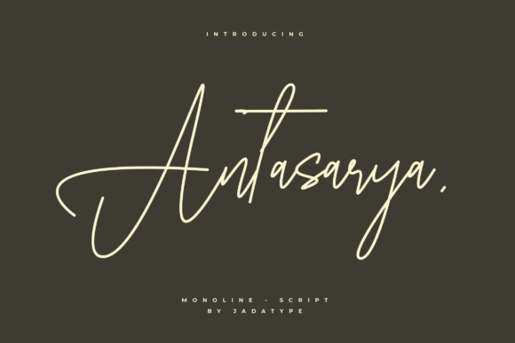 Antasarya: A Refined Script Font for Digital Branding