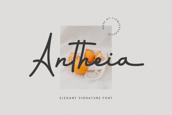 Antheia: A Refined Script Font for Editorial Elegance