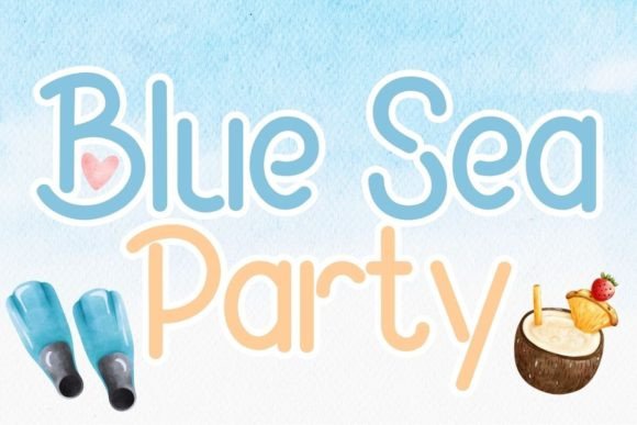 Blue Sea Party Font: Elegant Branding for Small Businesses