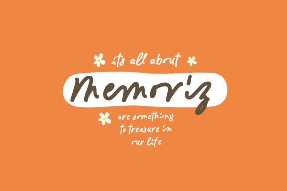 Memoriz: A Handwritten Script Font for Editorial Charm