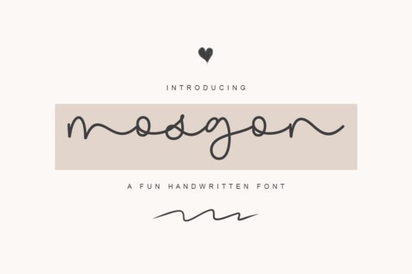 Mosgon: A Handwritten Font That Feels Like a Warm Invitation