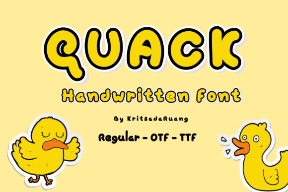 Quack Handwritten Font: Playful, Clear & Perfect for Handmade Labels