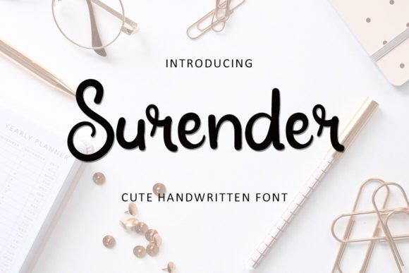 Surender: An Elegant Script Font for Editorial Design