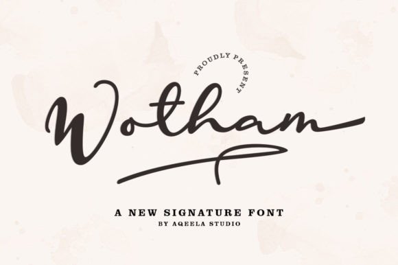 Wotham: A Modern Script Typeface for Digital Branding